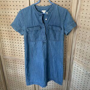 J.Crew Factory Denim Shirt Dress Size 6